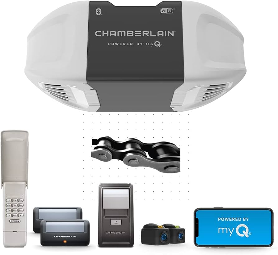 Chamberlain 0.5-HP Chain Drive Garage Door Opener Works With MyQ – Reliable, Smart, and Easy to Use