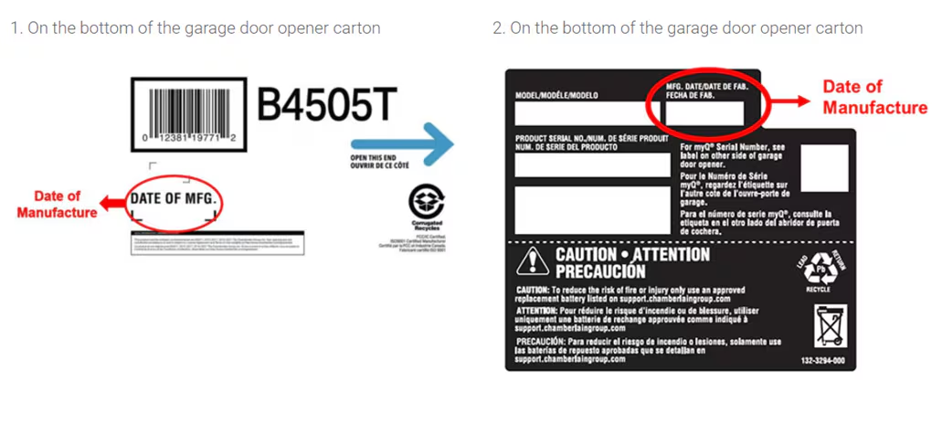 How To Find Model Number On Chamberlain Garage Door Opener