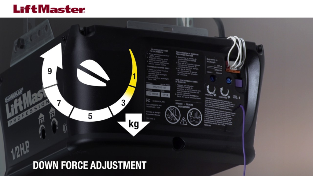 Adjusting The Downward Pressure On A Chamberlain Garage Door Opener