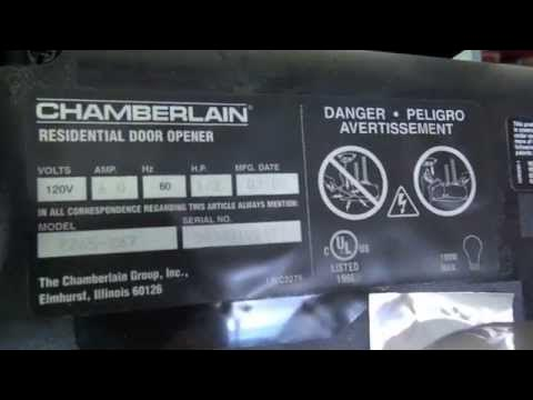 Where To Find Serial Number On Chamberlain Garage Door Opener