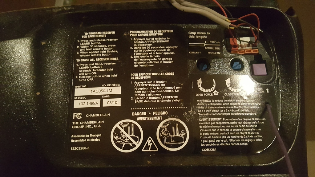 Which Chamberlain Garage Door Openers Have A Brown Learn Button