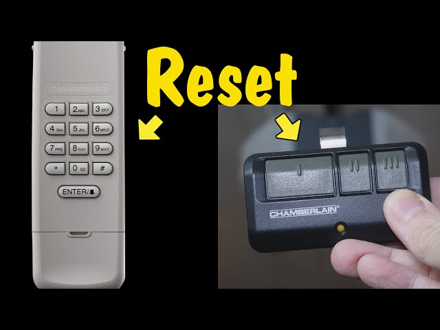 How To Erase Codes On Chamberlain Garage Door Opener